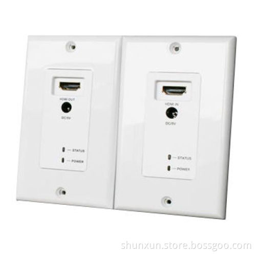 30m HDMI Wall Plate Extender, Over Dual Cat5, Supports CEC and 3D, IR Control